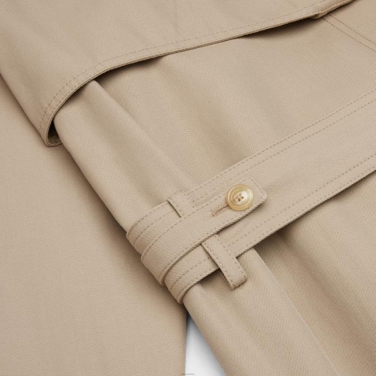 CELINE Off White/Rouge Profond Tomboy Trench Coat in Cotton Gabardine R0ZNN738