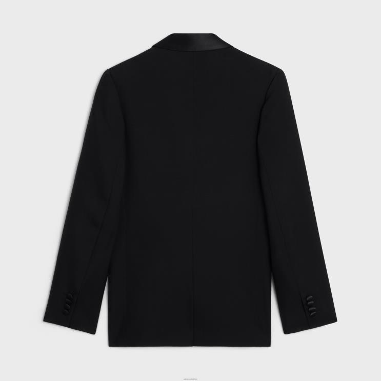 CELINE Black Classic Tux Jacket in Mohair & Silk R0ZNN721