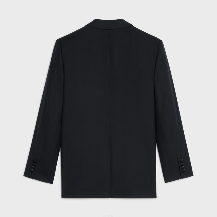 CELINE Black Jude Tux Jacket in Wool Gabardine R0ZNN711