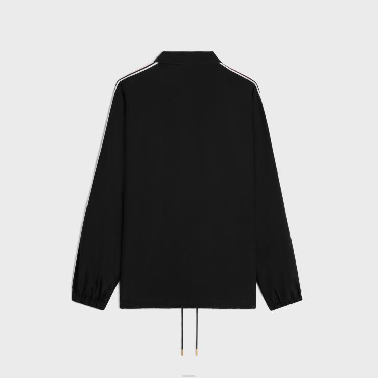 CELINE Black Paris Coach Jacket in Nylon Twill R0ZNN663