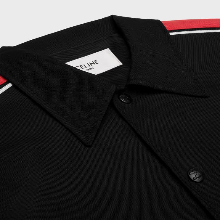 CELINE Black Paris Coach Jacket in Nylon Twill R0ZNN663