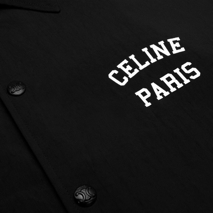 CELINE Black Paris Coach Jacket in Nylon Twill R0ZNN663