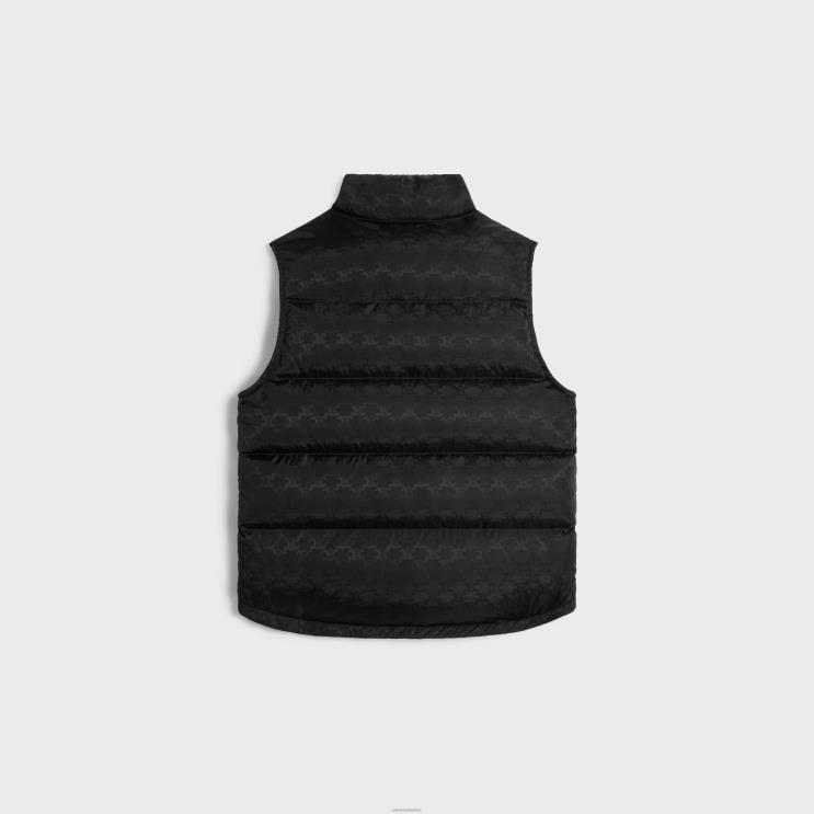 CELINE Black Quilted Blouson Jacket in Monogram Nylon R0ZNN668