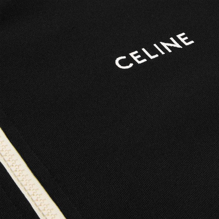 CELINE Black/White Tracksuit Jacket in Double Face Jersey R0ZNN595