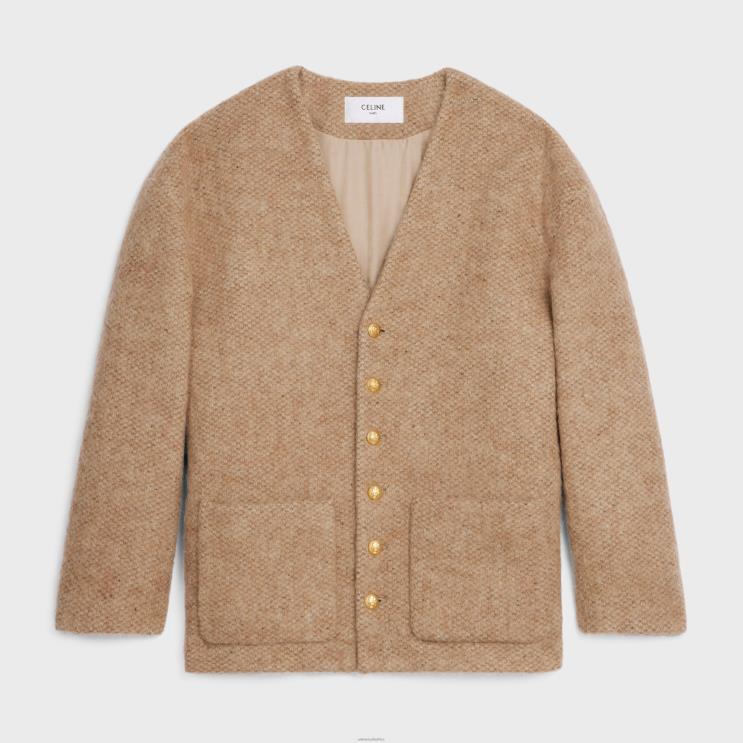 CELINE Miel Oversized Cardigan in Alpaca Wool R0ZNN694