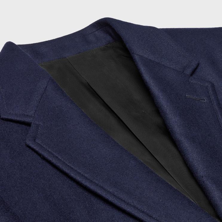 CELINE Navy Classic Jacket in Cashmere Flannel R0ZNN718