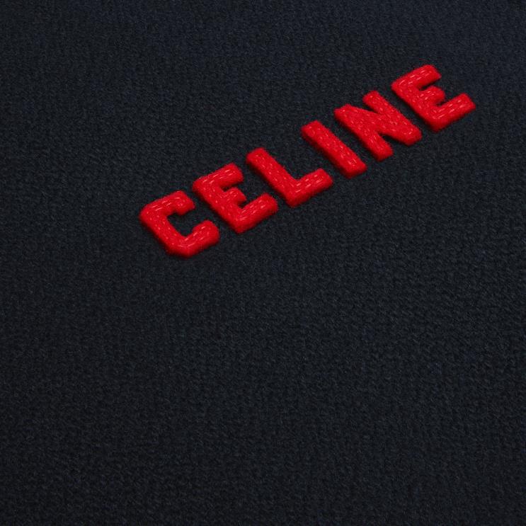 CELINE Navy Paris Teddy Jacket in Textured Wool R0ZNN664