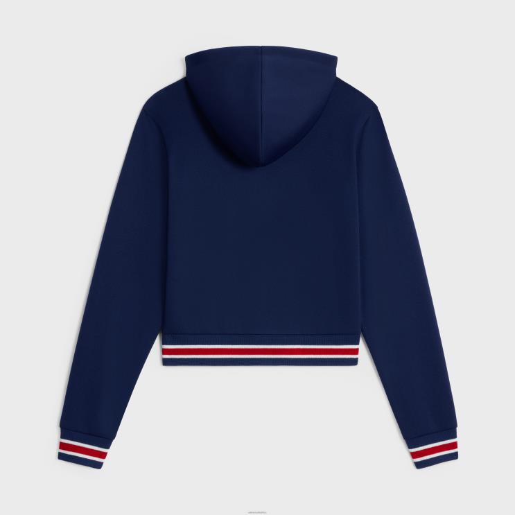 CELINE Navy/Red/Off White Tracksuit Jacket in Double Face Jersey R0ZNN596