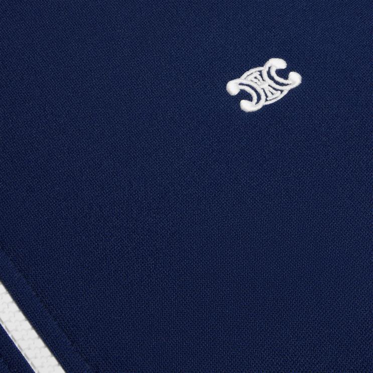 CELINE Navy/Red/Off White Tracksuit Jacket in Double Face Jersey R0ZNN596