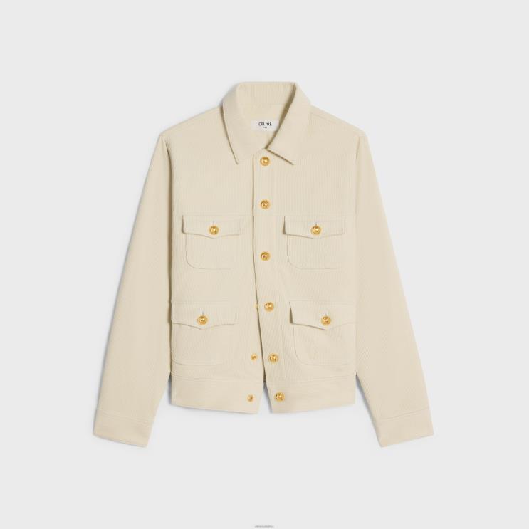 CELINE Raw Wash Trucker Jacket in Corduroy R0ZNN735