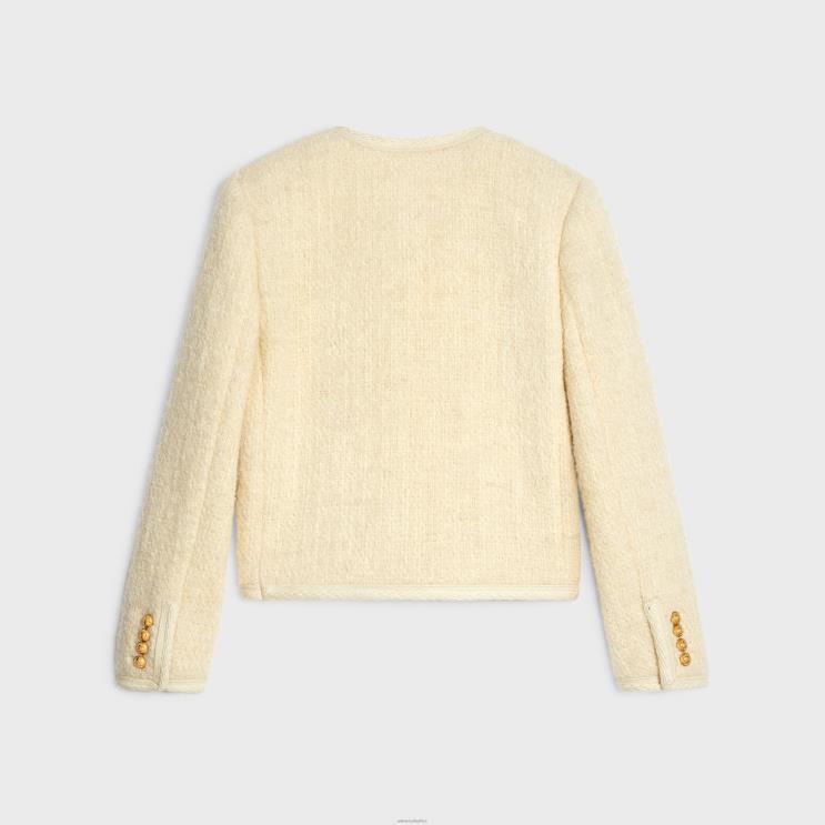 CELINE Vanilla Chelsea Jacket in Light Tweed R0ZNN691