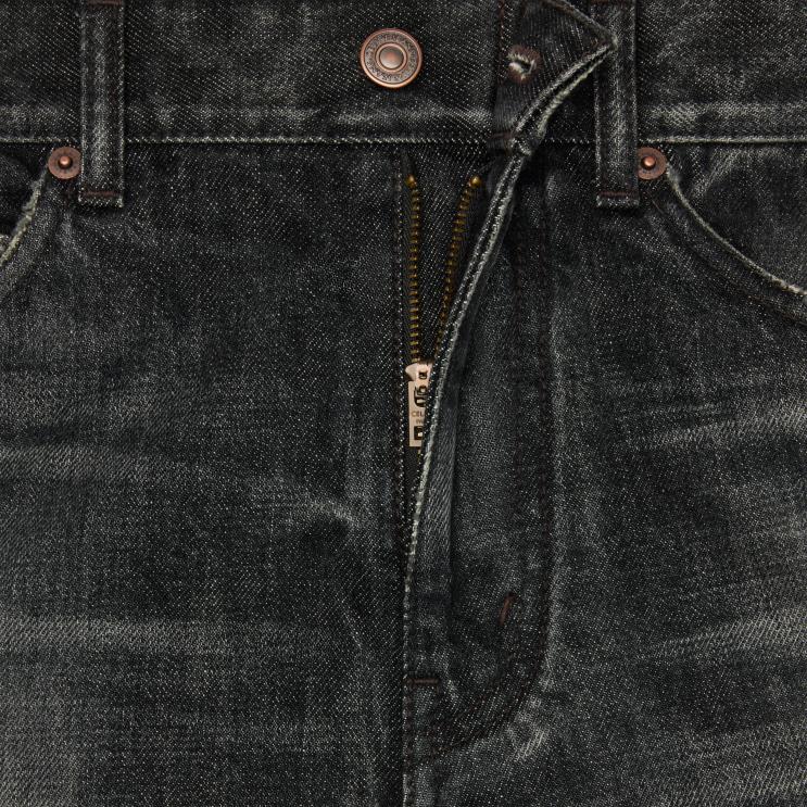 CELINE Black Ice Rinse Kitty Jeans in Wash Denim R0ZNN646