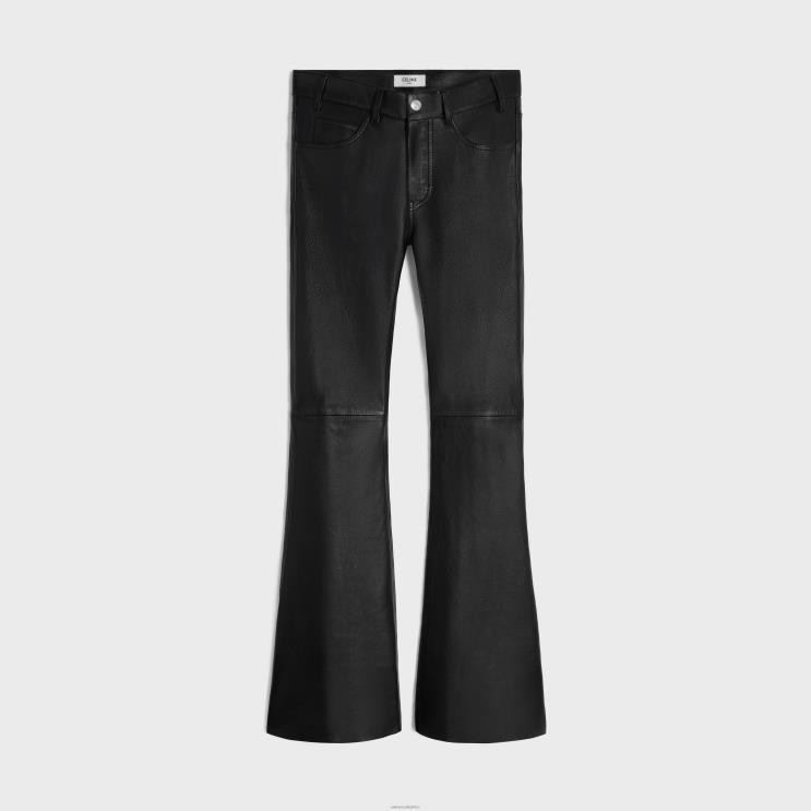 CELINE Black Marco Jeans in Soft Lambskin R0ZNN643