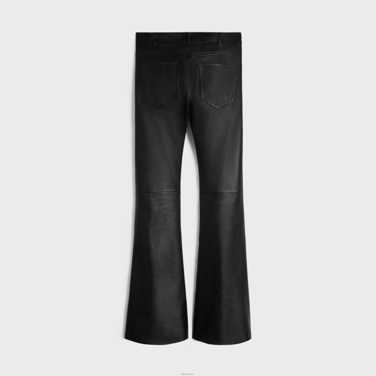CELINE Black Marco Jeans in Soft Lambskin R0ZNN643
