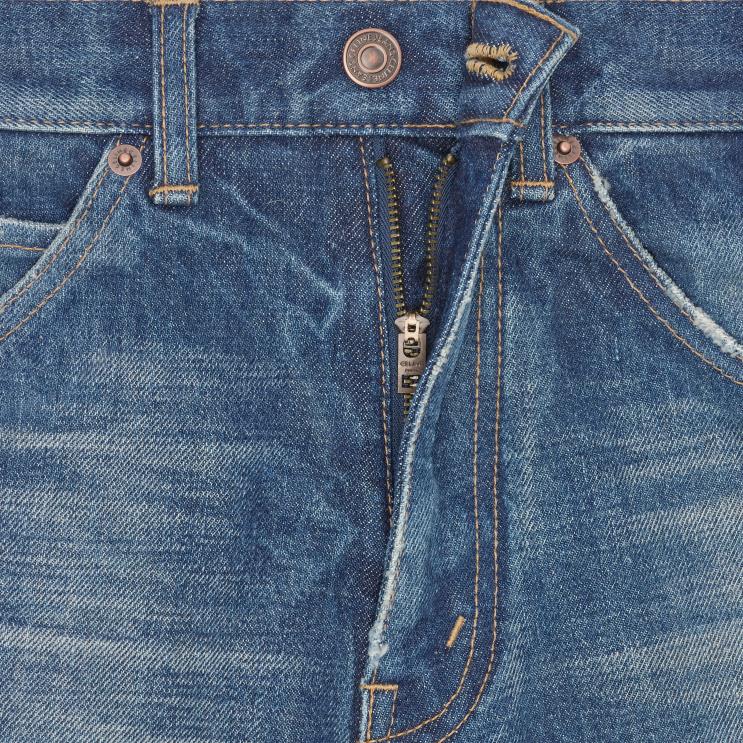 CELINE Dark Union Wash Flared Jeans in Denim Twill R0ZNN864