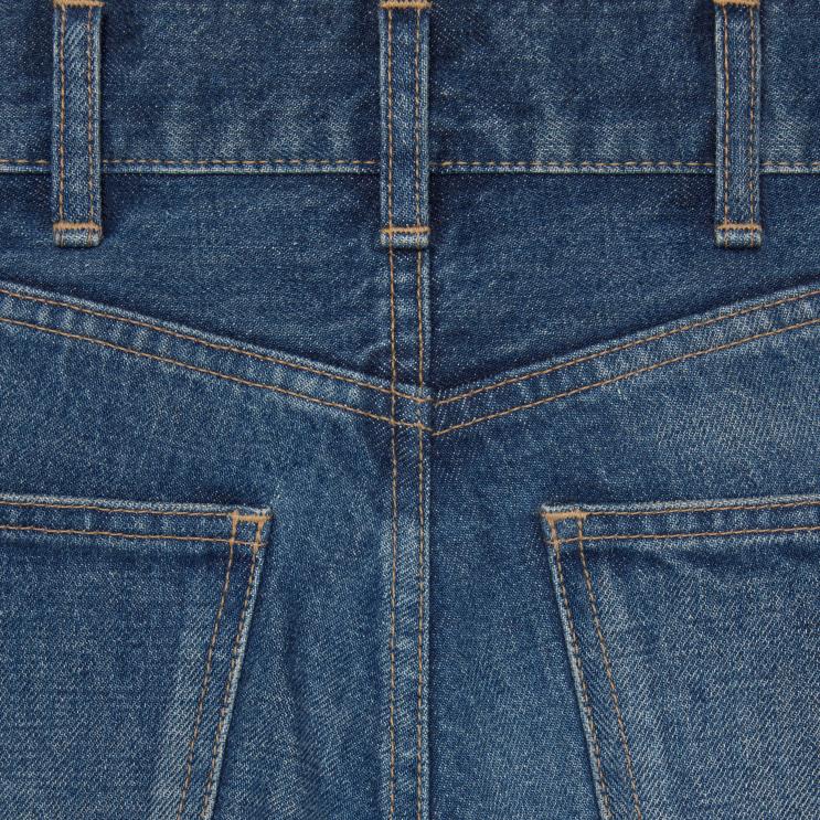 CELINE Dark Union Wash Kitty Jeans in Denim R0ZNN647