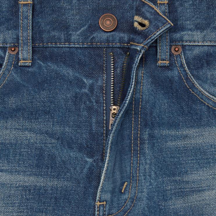 CELINE Dark Union Wash Kitty Jeans in Denim R0ZNN647