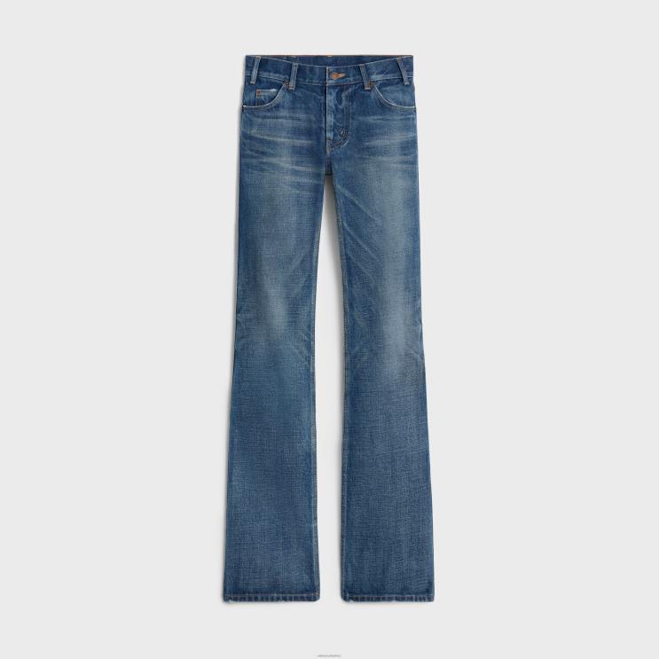 CELINE Dark Union Wash Pearl Jeans in Denim R0ZNN858