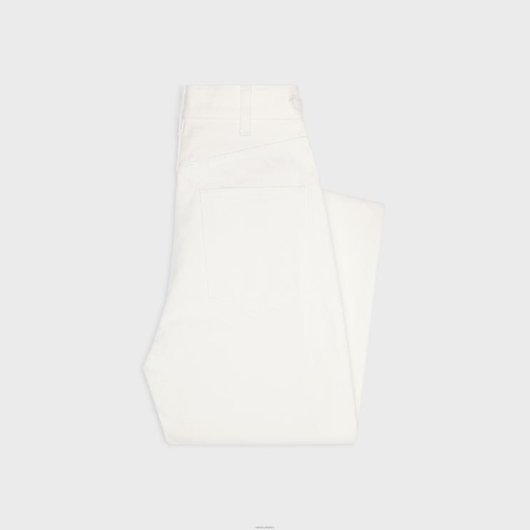 CELINE Optic White Wash Jane Flared Jeans in Denim R0ZNN856