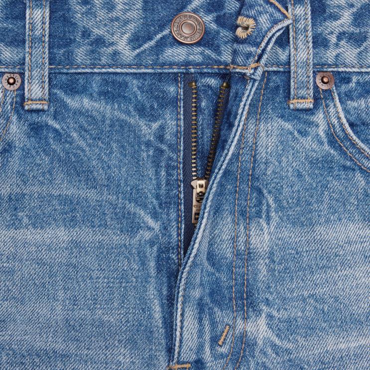 CELINE Pismo Wash Kitty Jeans in Denim R0ZNN857