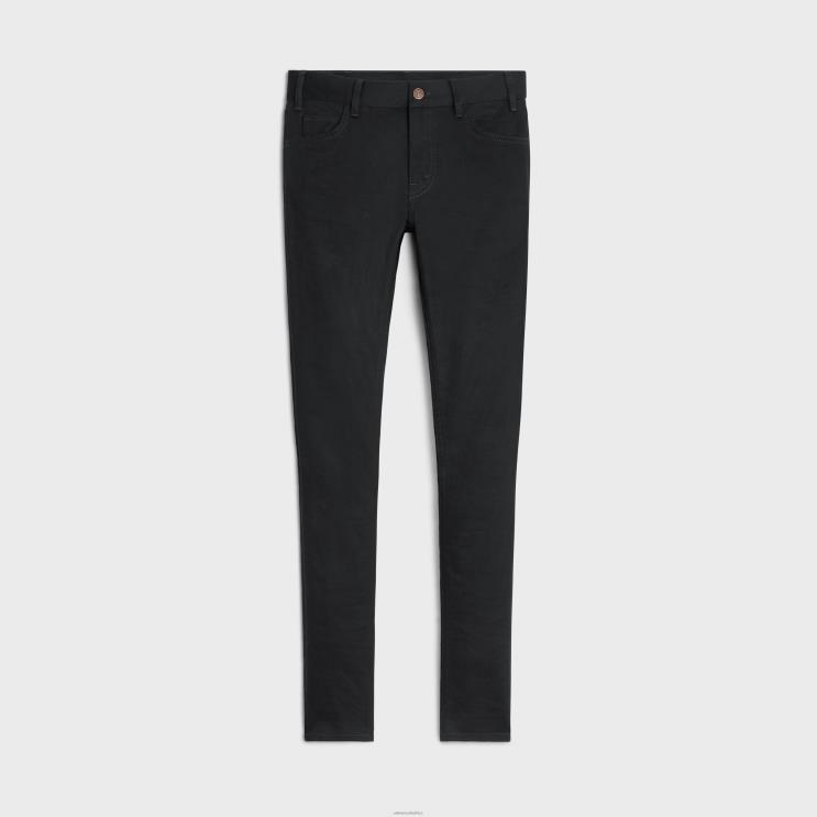 CELINE Pure Black Neo Skinny Jeans in Wash Denim R0ZNN867
