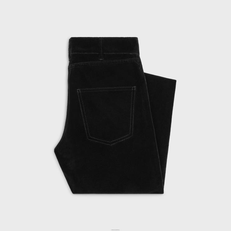 CELINE Raw Wash Jane Flared Jeans in Velvet R0ZNN851