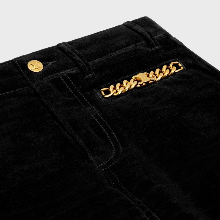 CELINE Raw Wash Jane Flared Jeans in Velvet R0ZNN851