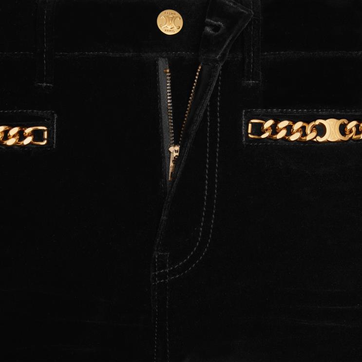 CELINE Raw Wash Jane Flared Jeans in Velvet R0ZNN851