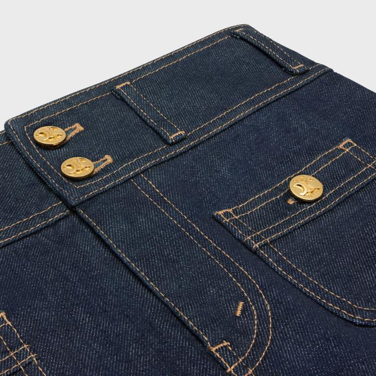 CELINE Rinsed Jane Flare Jeans in Wash Denim R0ZNN852