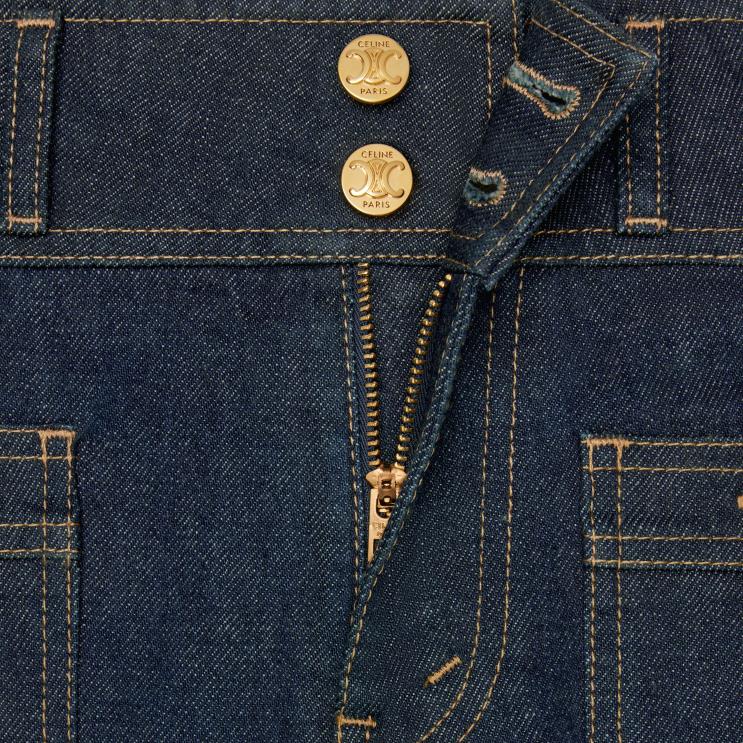 CELINE Rinsed Jane Flare Jeans in Wash Denim R0ZNN852