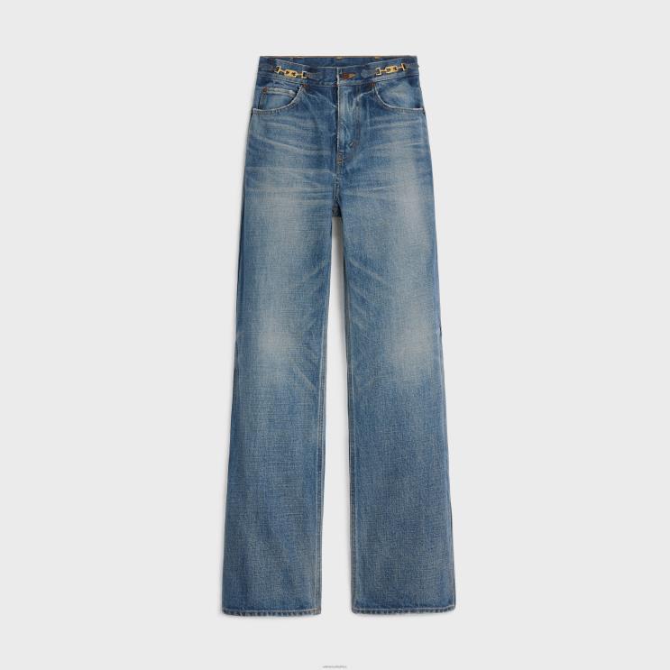 CELINE Union Wash Jane Flare Jeans in DenimR0ZNN853