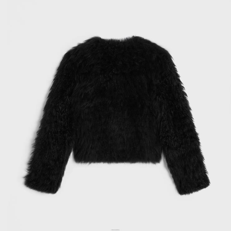 CELINE Black Embroidered Cardigan in Goat Cashmere R0ZNN620