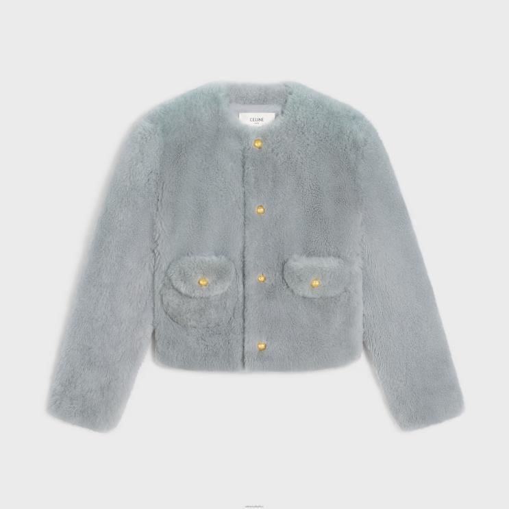 CELINE Light Grey Cardigan in Goat Cashmere R0ZNN621