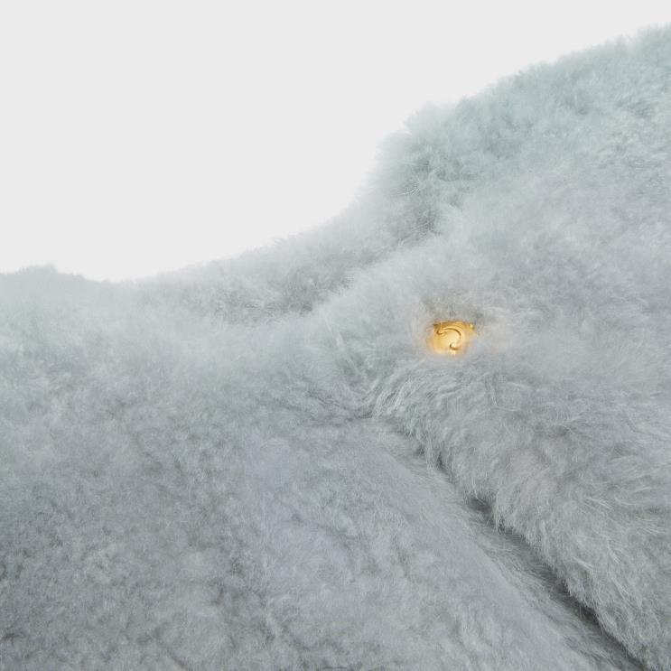 CELINE Light Grey Cardigan in Goat Cashmere R0ZNN621