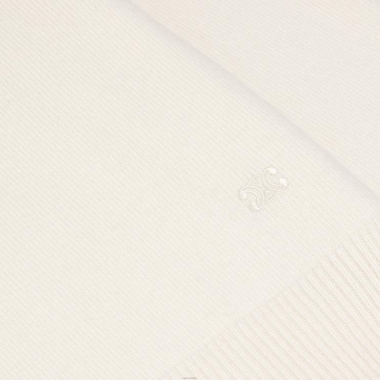 CELINE Off White Crew Neck Sweater in Heritage Cashmere R0ZNN755