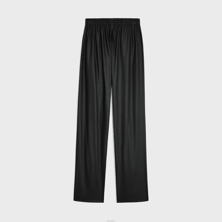 CELINE Anthracite Straight Jogging Pants in Cashmere Flannel R0ZNN679