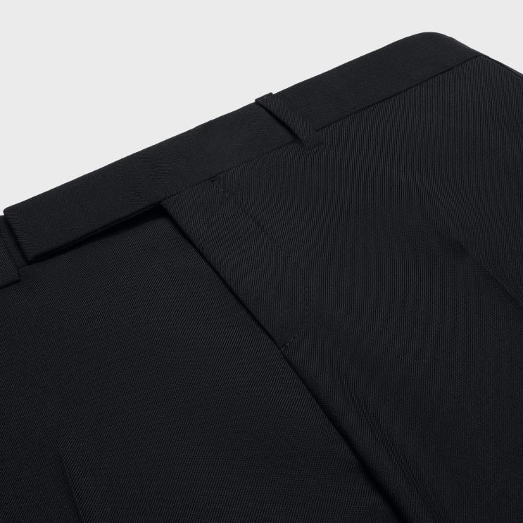 CELINE Black Dylan Tux Pants in Mohair & Silk R0ZNN876