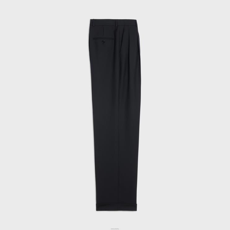 CELINE Black Margaret Pants in Wool Gabardine R0ZNN874