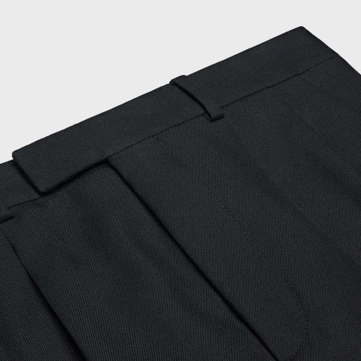 CELINE Black Margaret Pants in Wool Gabardine R0ZNN874