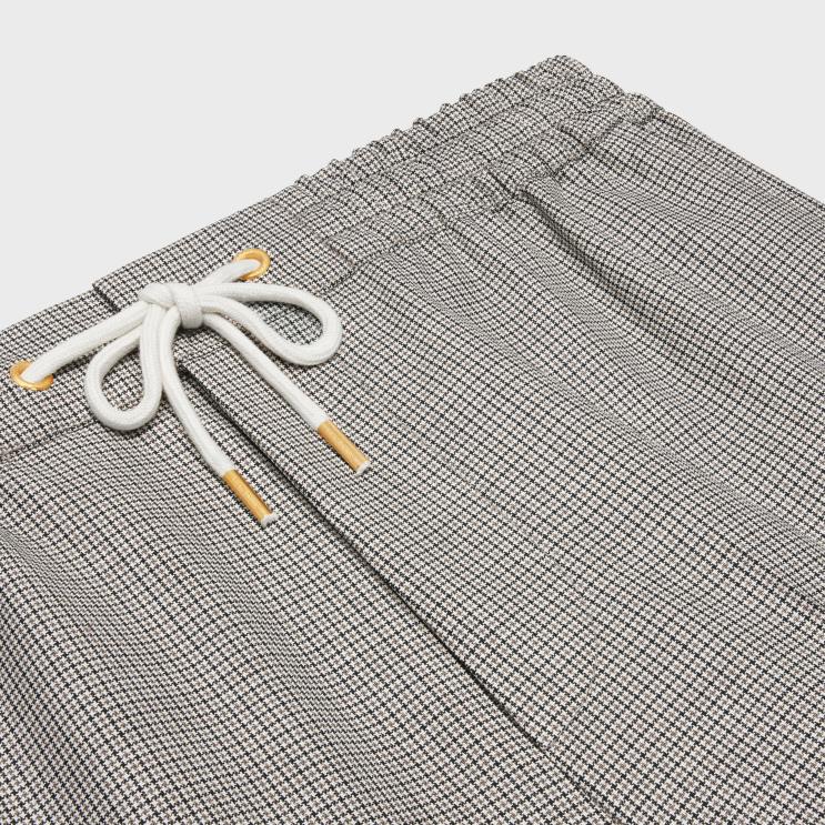 CELINE Craie/Beige/Noir Cargo Pants in Wool R0ZNN880