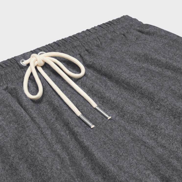 CELINE Gris Athletic Shorts in Cashmere Flannel R0ZNN885