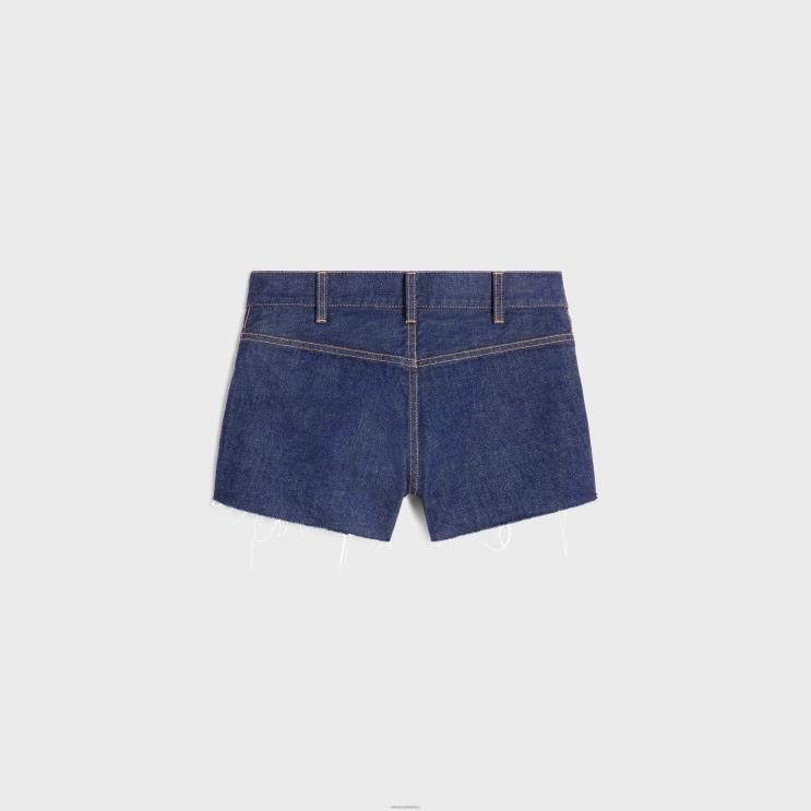 CELINE Rinsed Mini Shorts in Wash Denim R0ZNN891