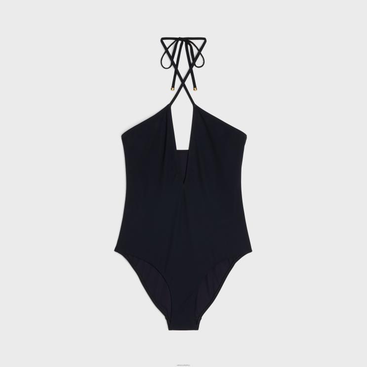 CELINE Black Swimsuit in Matte Jersey R0ZNN896