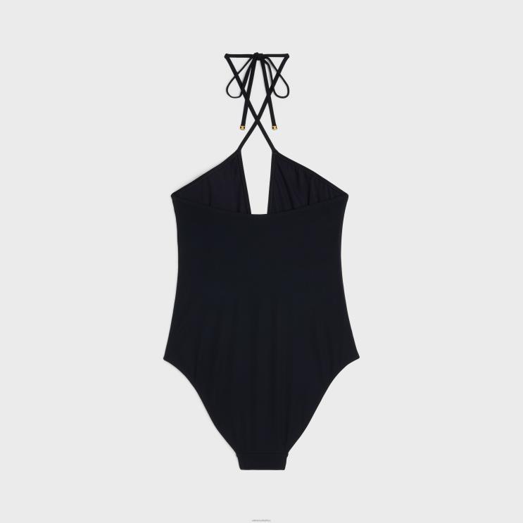 CELINE Black Swimsuit in Matte Jersey R0ZNN896