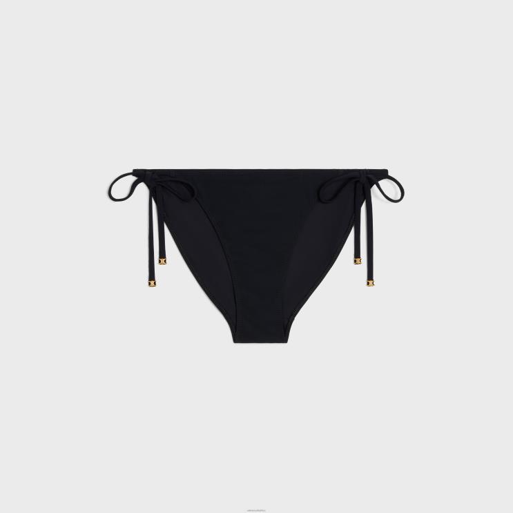 CELINE Black Triomphe Swimsuit Bottom in Matte Jersey R0ZNN906