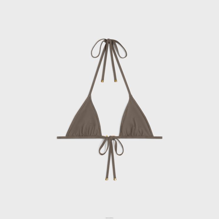 CELINE Olive Triangle Top in Matte Jersey R0ZNN900