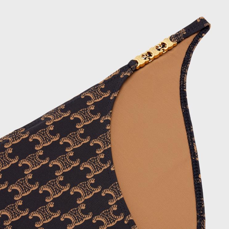 CELINE Toffee/Brown Swimsuit Bottom in Monogram Jersey R0ZNN903