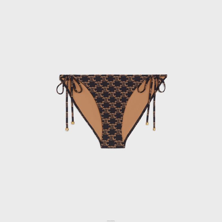 CELINE Toffee/Brown Swimsuit Bottom in Monogram Matte Jersey R0ZNN905