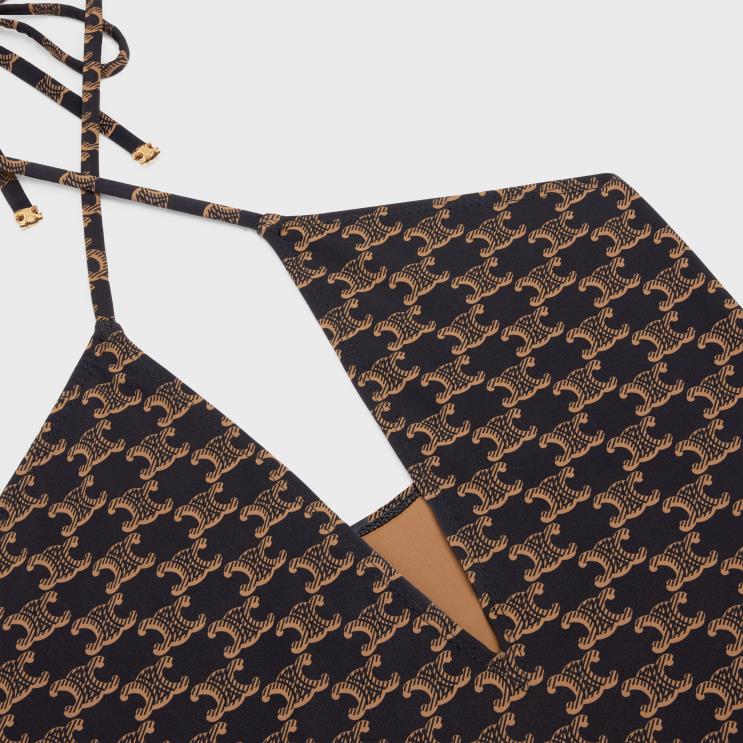 CELINE Toffee/Brown Swimsuit in Monogram Jersey R0ZNN897