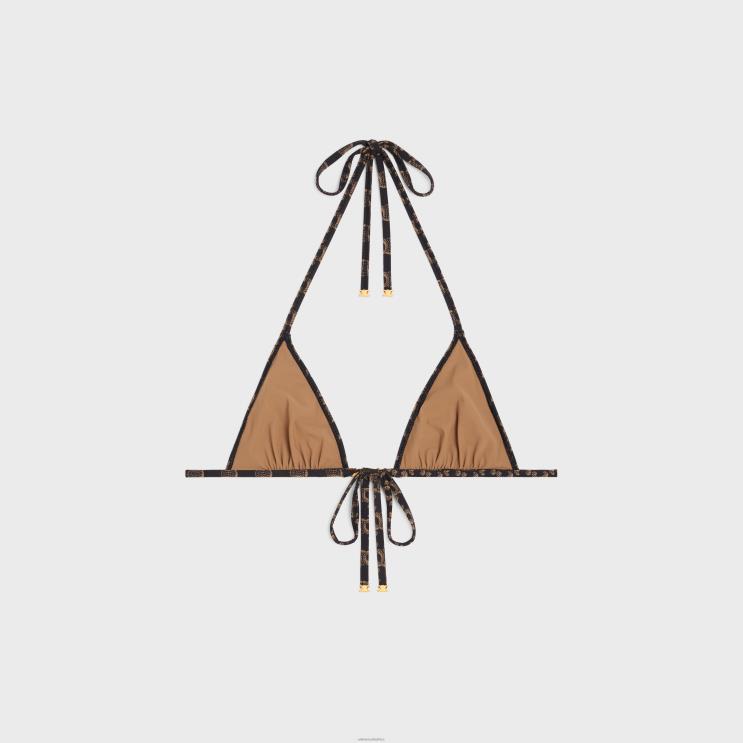 CELINE Toffee/Brown Triangle Top in Monogram Jersey R0ZNN902